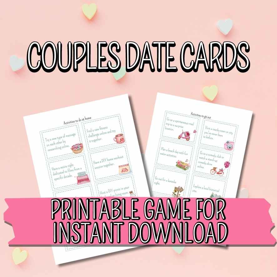 100 COUPLES DATE CARDS PRINTABLE GAMES - Image 3