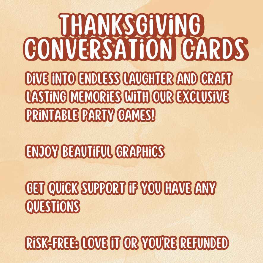 100 THANKSGIVING CONVERSATION STARTERS CARDS - Image 5