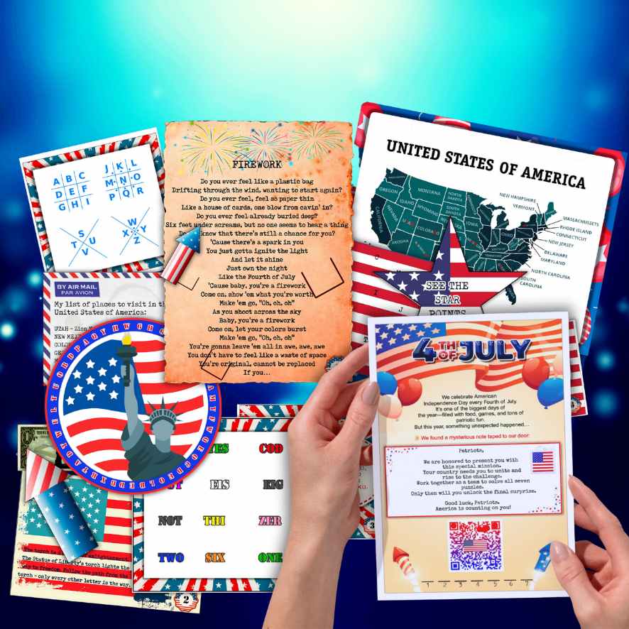 4th JULY ESCAPE ROOM - PRINT AND PLAY - Image 4