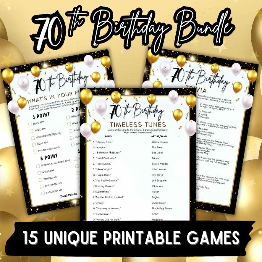 70TH BIRTHDAY PARTY GAMES - Image 5