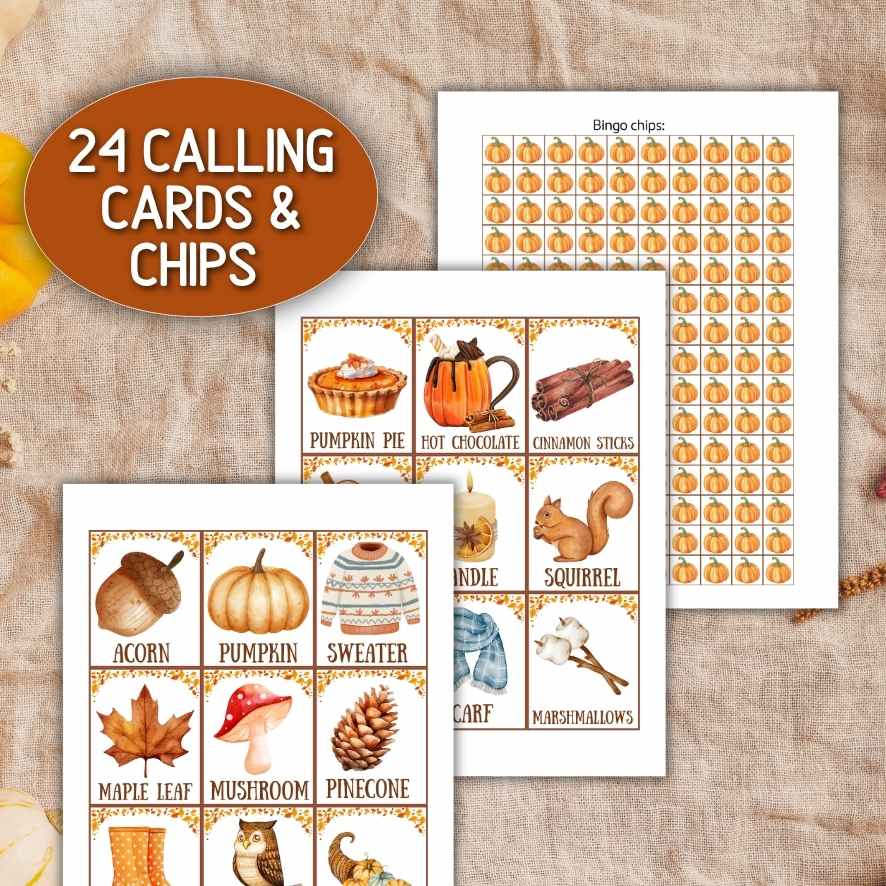 AUTUMN BINGO CARDS - Image 6
