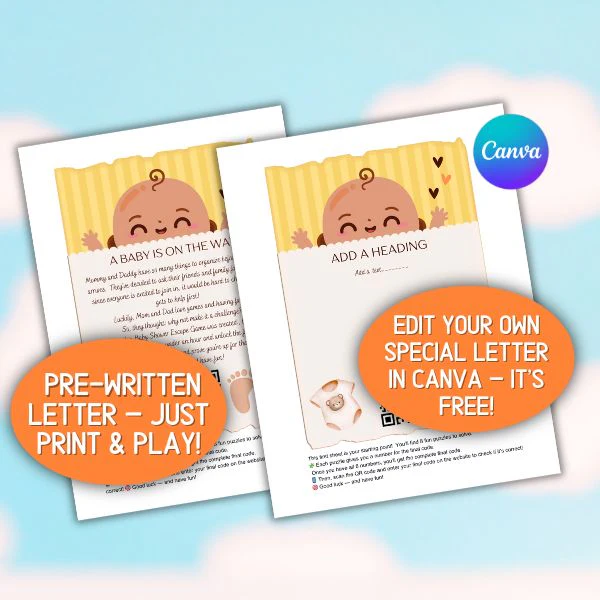 BABY SHOWER ESCAPE ROOM GENDER NEUTRAL - PRINT AND PLAY - Image 5