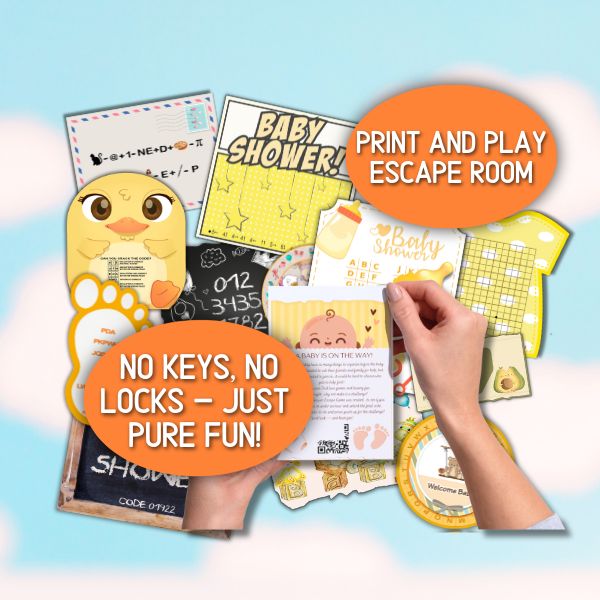 BABY SHOWER ESCAPE ROOM GENDER NEUTRAL - PRINT AND PLAY - Image 7