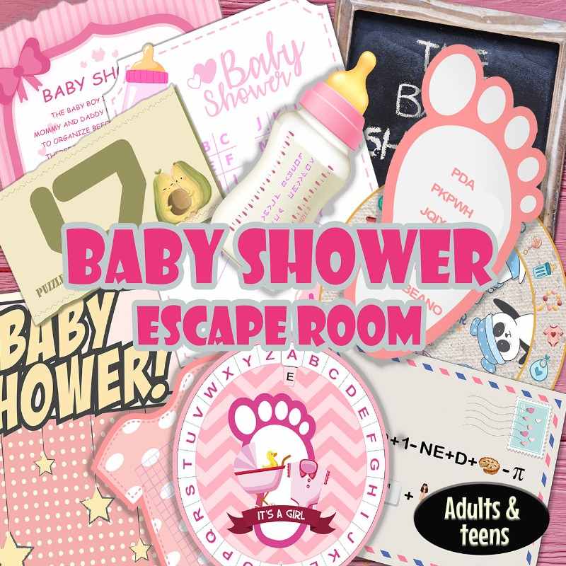 BABY SHOWER ESCAPE ROOM GIRL - PRINT AND PLAY - Image 3