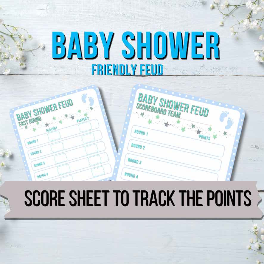 BABY SHOWER FEUD BLUE - PRINTABLE GAME - Image 6