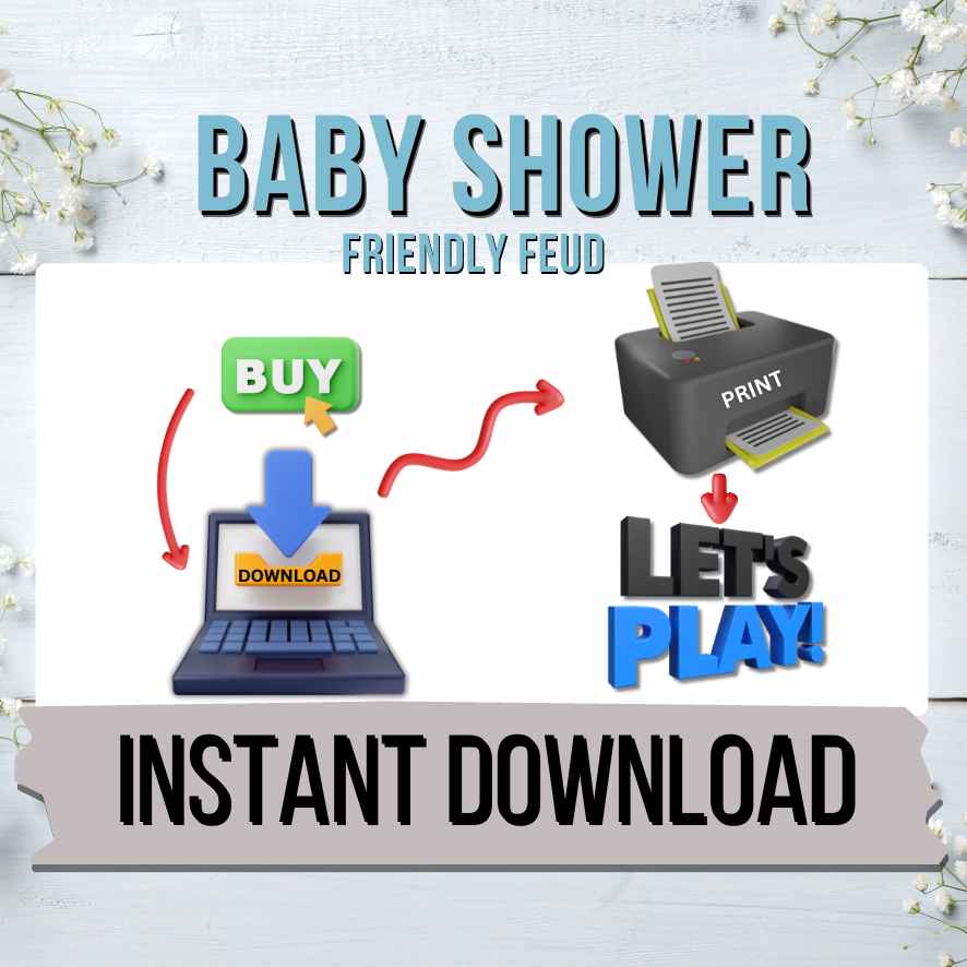BABY SHOWER FEUD BLUE - PRINTABLE GAME - Image 8