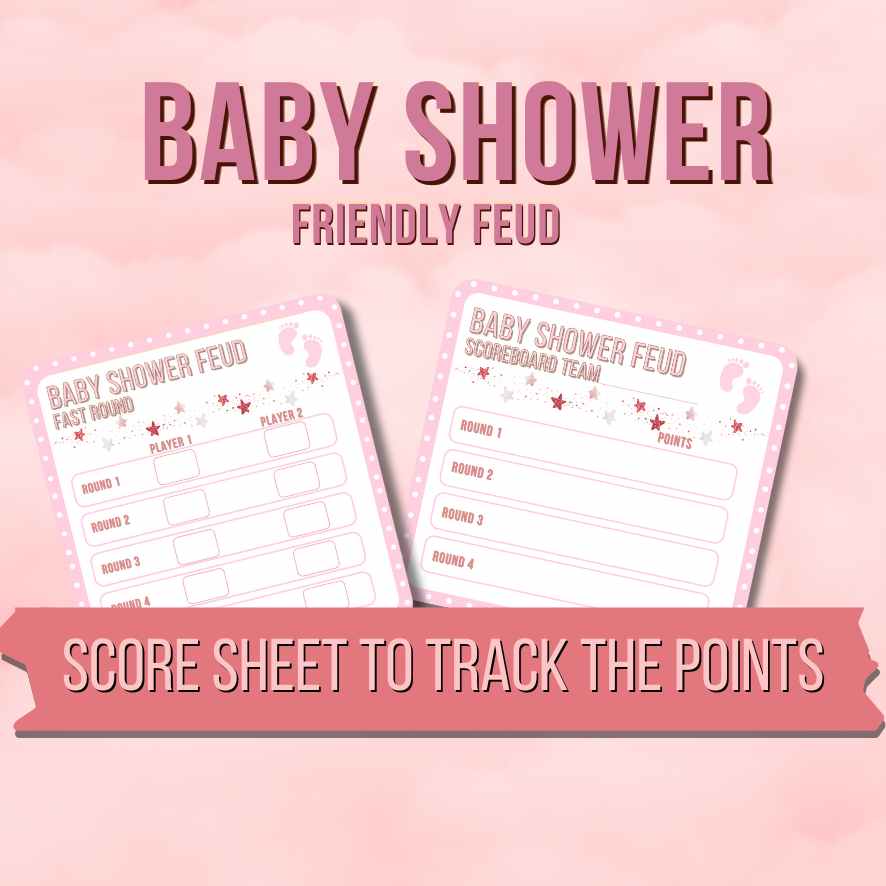 BABY SHOWER FEUD PINK - PRINTABLE GAME - Image 5