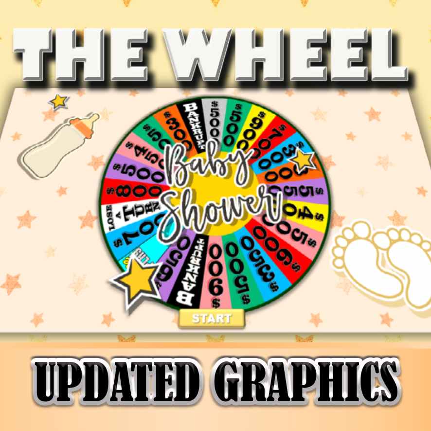 BABY SHOWER GAMES WHEEL GAME FUN - Image 4