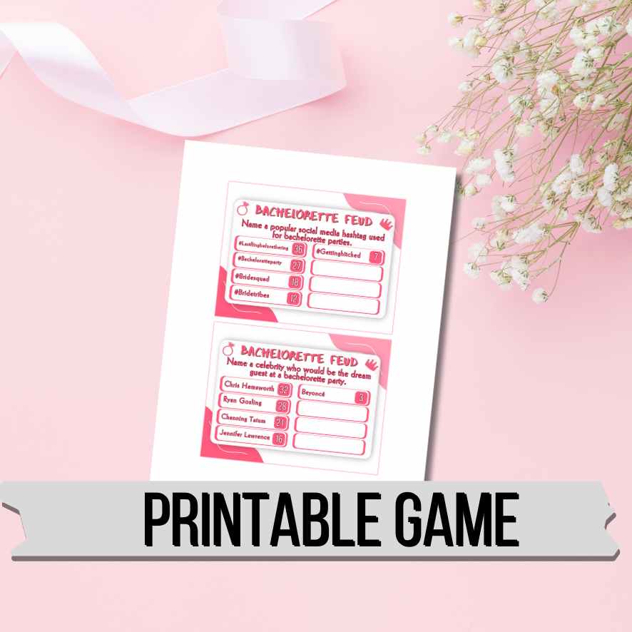 BACHELORETTE FEUD PRINTABLE GAME - Image 3