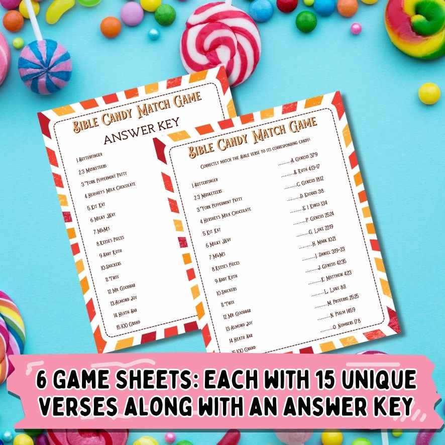 CANDY BIBLE VERSE MATCH UP PRINTABLE GAMES - Image 4