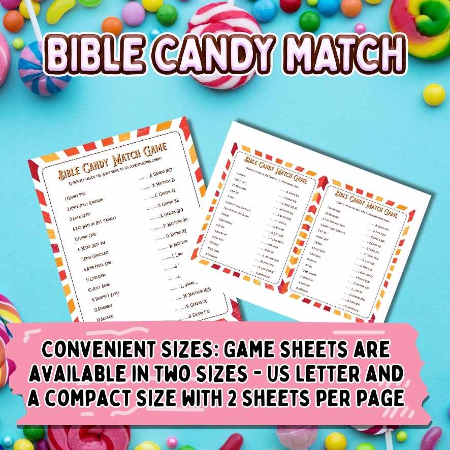 CANDY BIBLE VERSE MATCH UP PRINTABLE GAMES - Image 5