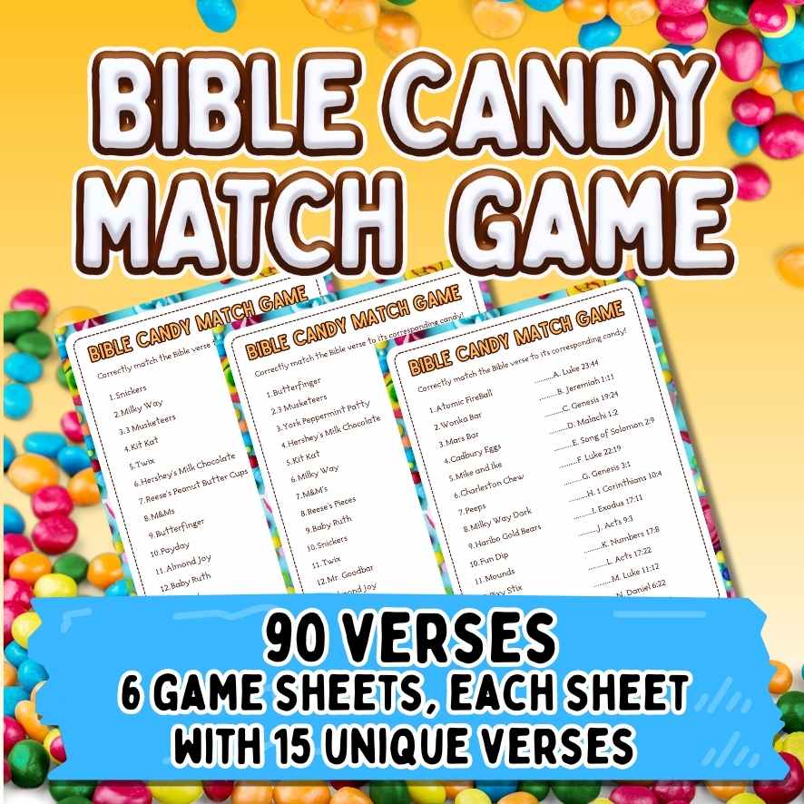 BIBLE CANDY MATCH PRINTABLE GAMES - Image 3