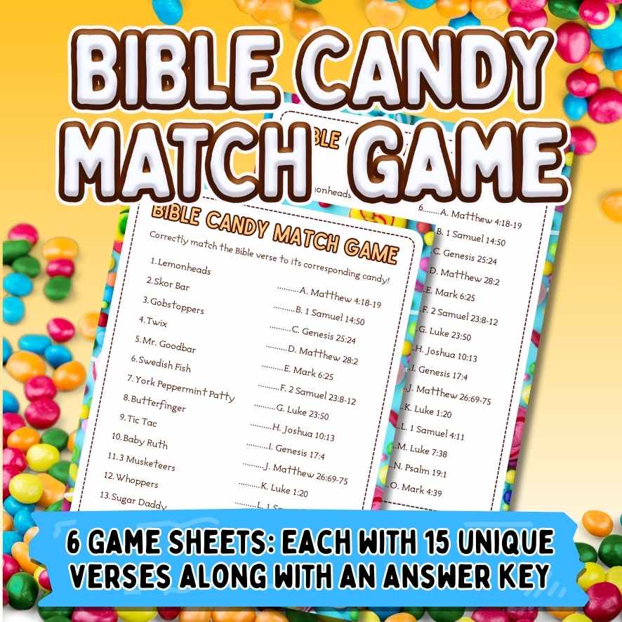 BIBLE CANDY MATCH PRINTABLE GAMES - Image 4
