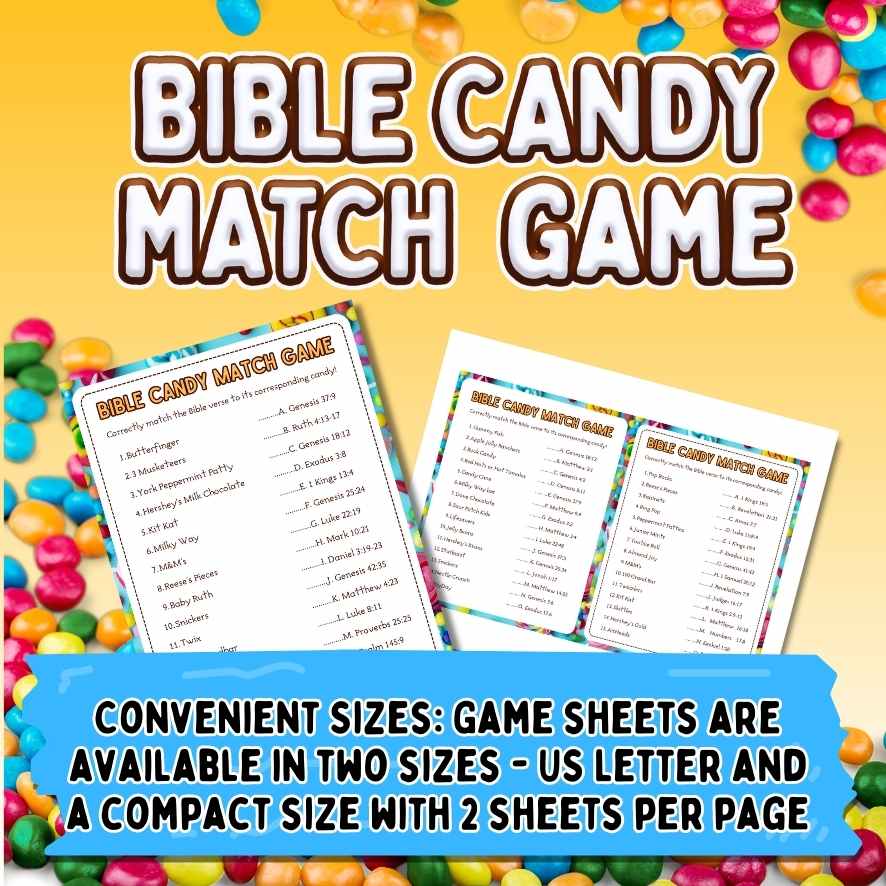BIBLE CANDY MATCH PRINTABLE GAMES - Image 5