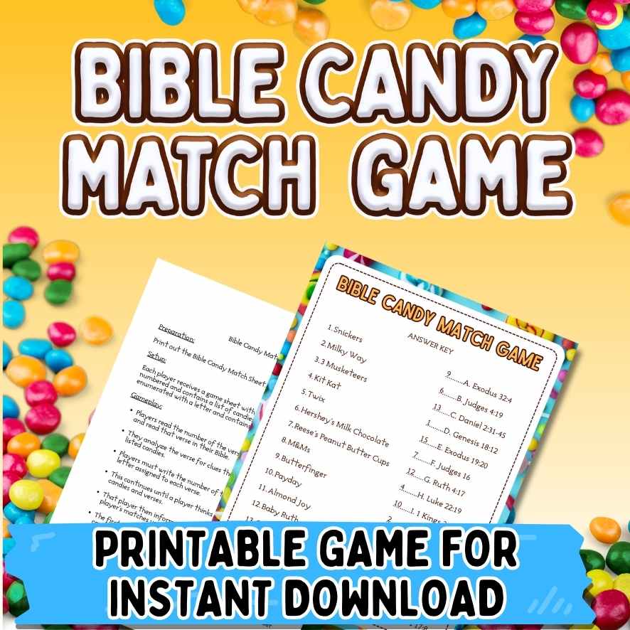 BIBLE CANDY MATCH PRINTABLE GAMES - Image 7
