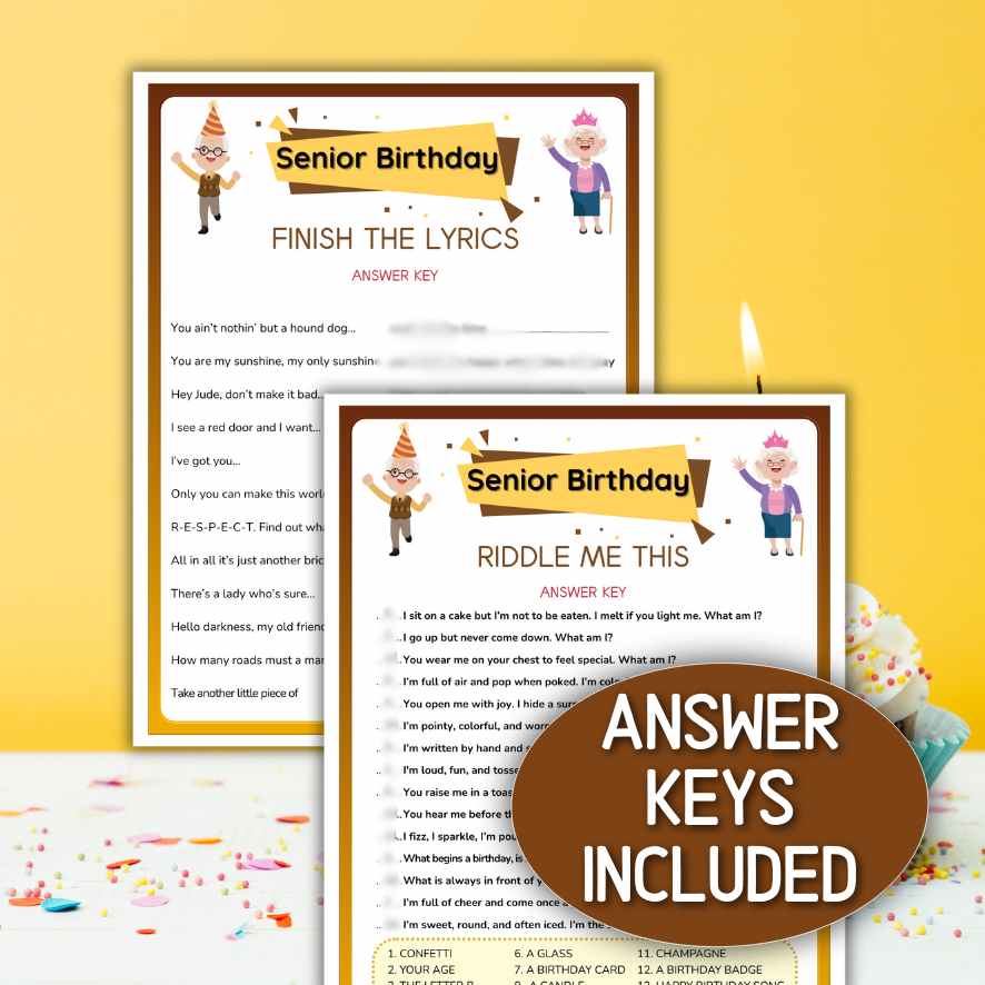 BIRTHDAY PARTY GAMES FOR SENIORS - Image 7