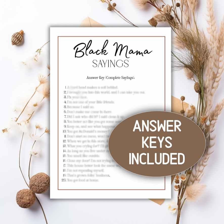 BLACK MAMA SAYINGS GAMES - Image 5