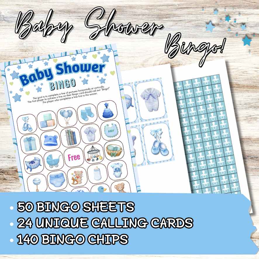 BOY BABY SHOWER BINGO GAME - Image 3