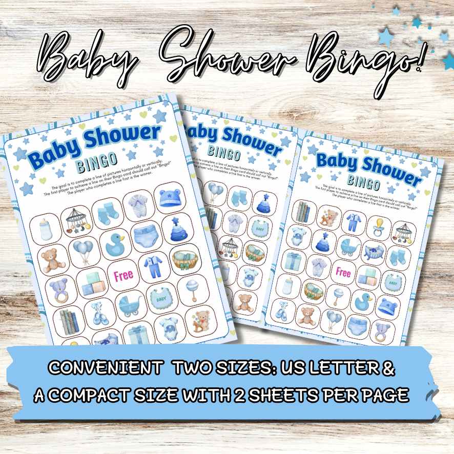 BOY BABY SHOWER BINGO GAME - Image 4