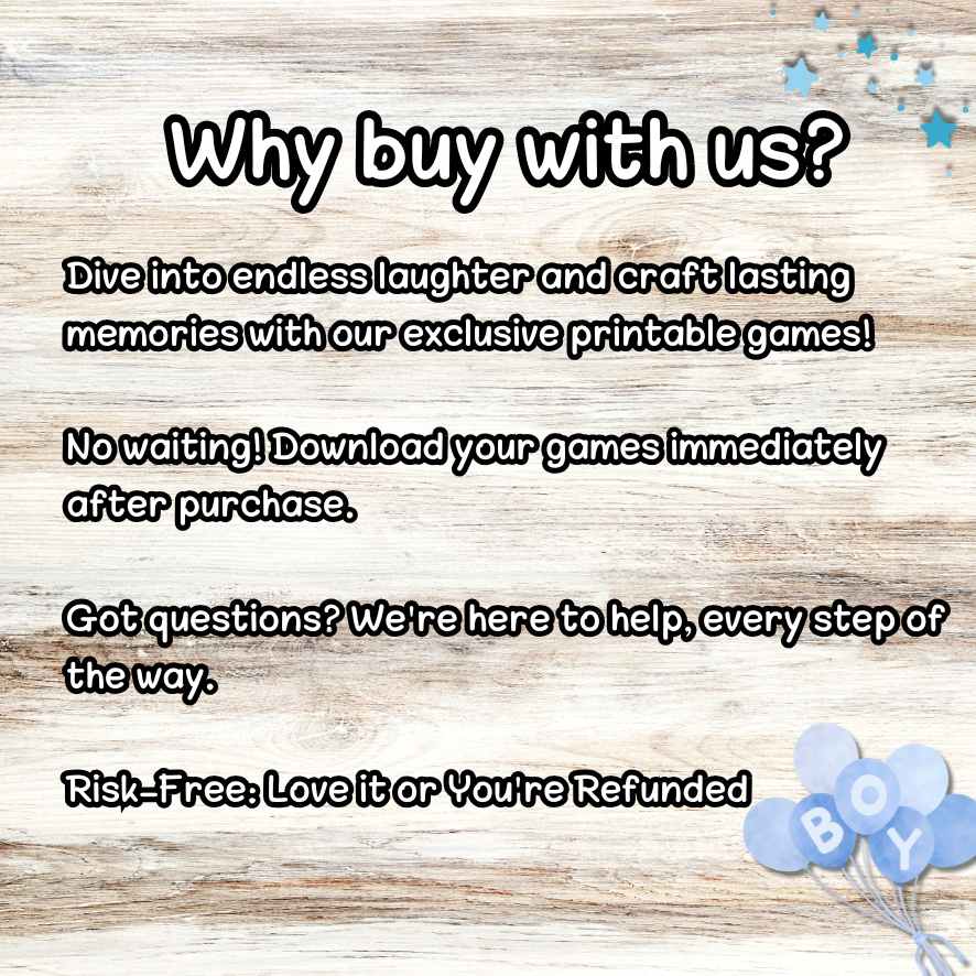 BOY BABY SHOWER BINGO GAME - Image 7