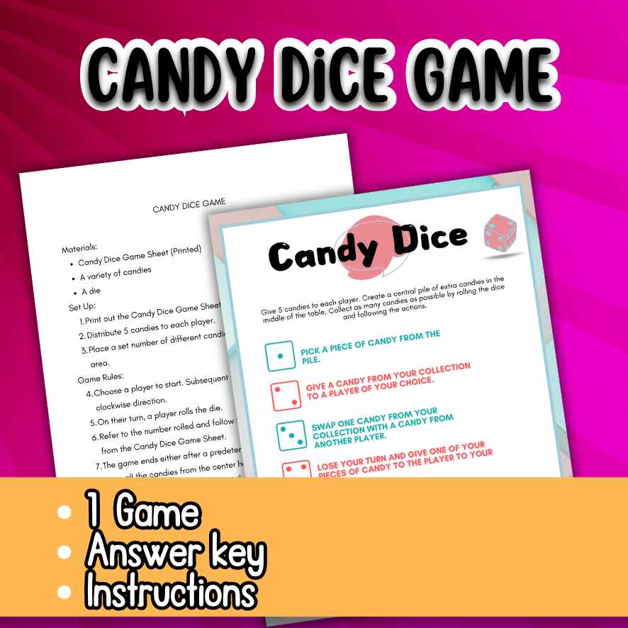 CANDY DICE GAME PRINTABLE - Image 3