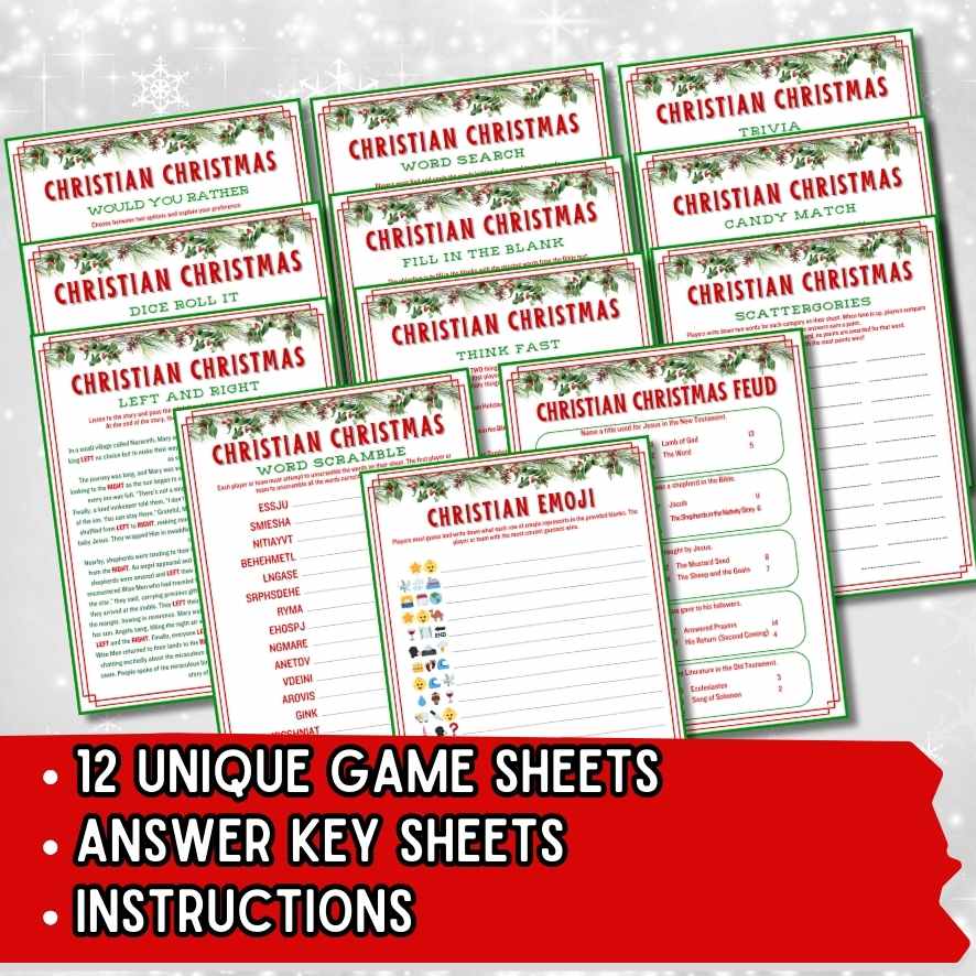 CHRISTIAN CHRISTMAS GAMES PRINTABLE - Image 3