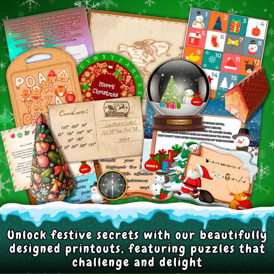 CHRISTMAS ESCAPE ROOM PRINT AND PLAY - Image 3