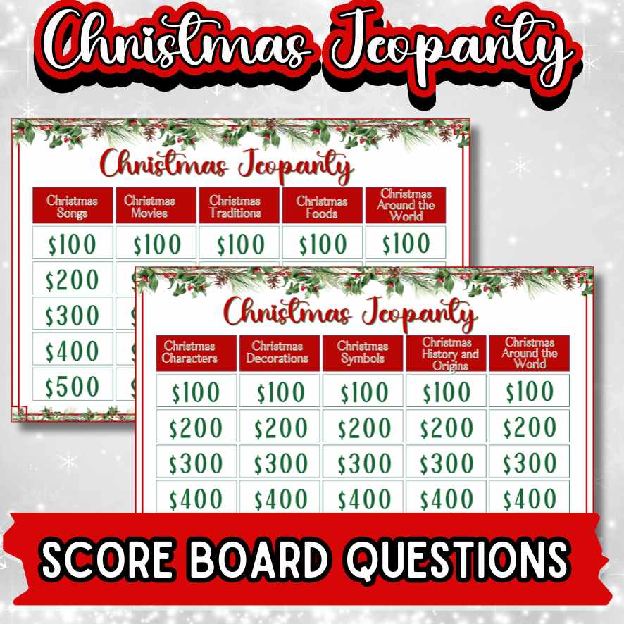 CHRISTMAS GAME JEOPARDY PRINTABLE - Image 4
