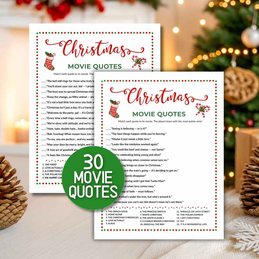 CHRISTMAS MOVIE QUOTE TRIVIA GAME