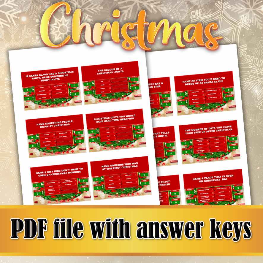 CHRISTMAS FEUD GAME FOR LARGE GROUPS - Image 8