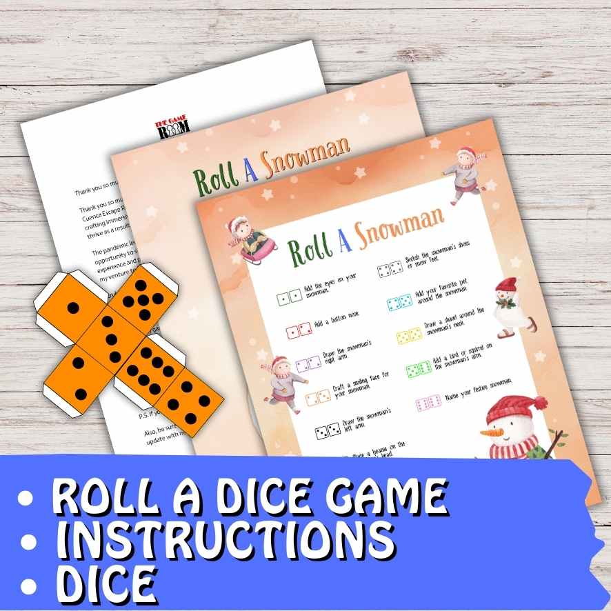 CHRISTMAS ROLL A SNOWMAN DICE GAME - Image 3