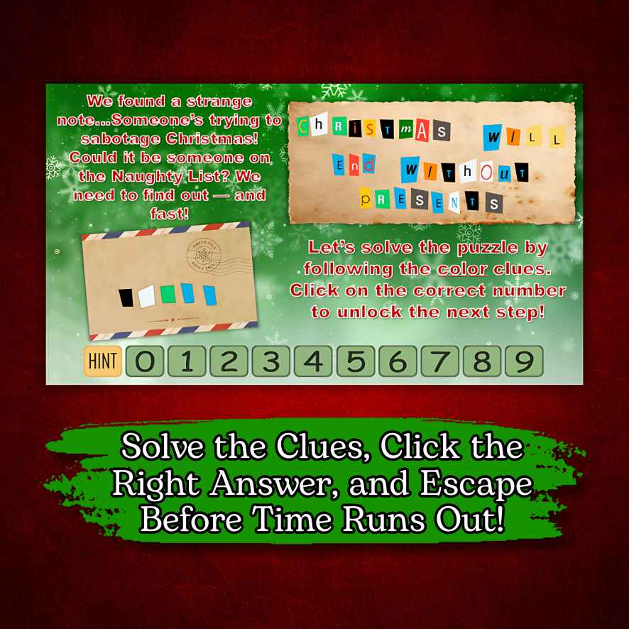 CHRISTMAS VIRTUAL ESCAPE ROOM - CHRISTMAS VIRTUAL GAME - Image 7