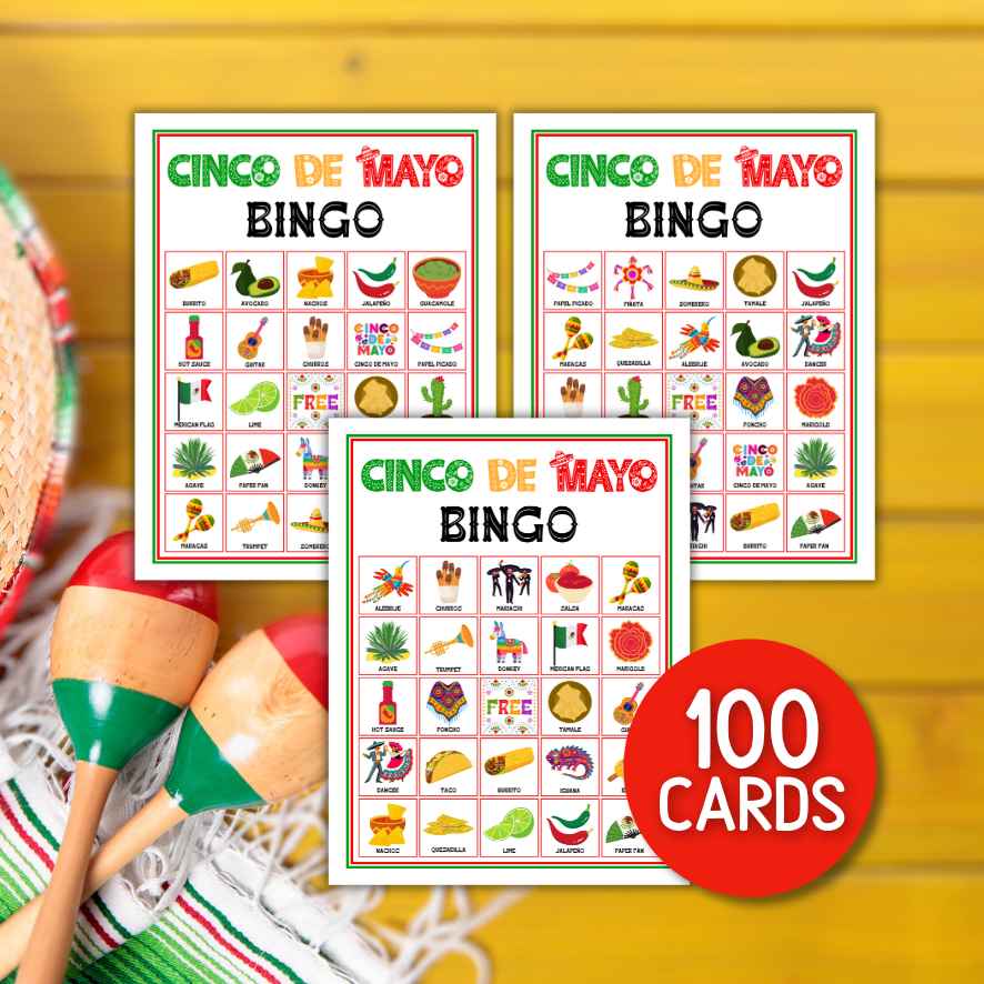 CINCO DE MAYO BINGO  100 CARDS - Image 3