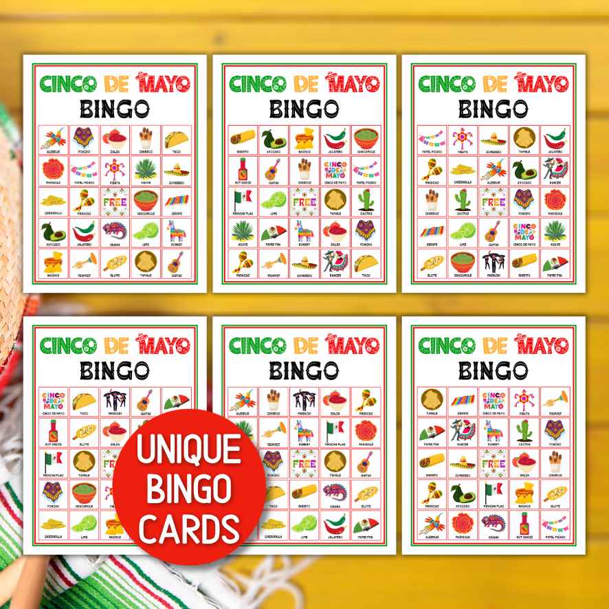 CINCO DE MAYO BINGO  100 CARDS - Image 4
