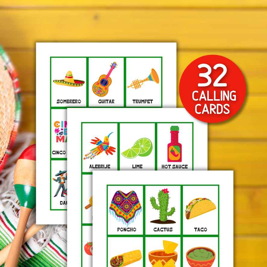 CINCO DE MAYO BINGO  100 CARDS - Image 7