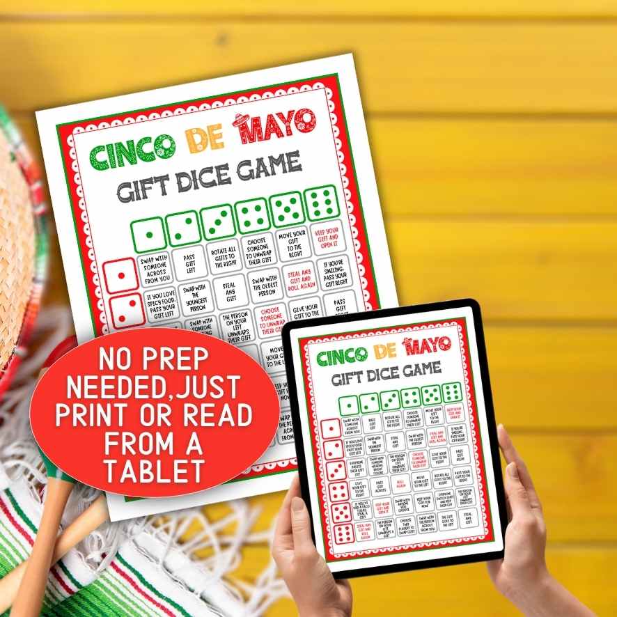 CINCO DE MAYO GIFT EXCHANGE DICE GAME - Image 3