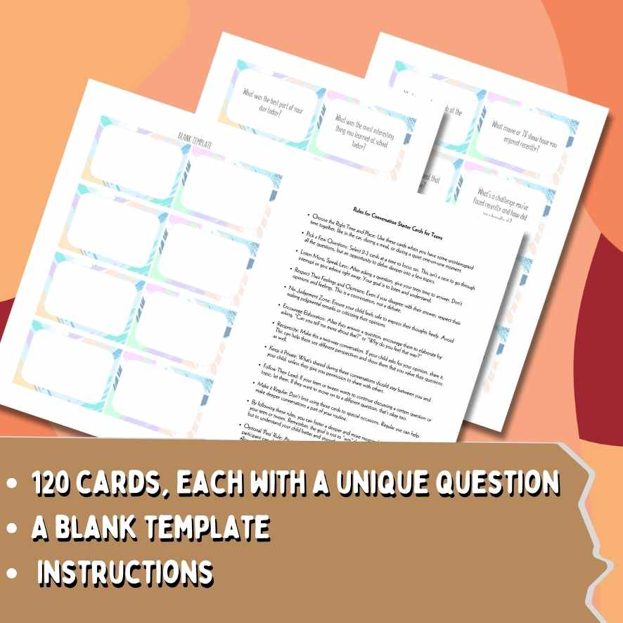 CONVERSATION STARTERS FOR TEENS PRINTABLE - Image 3