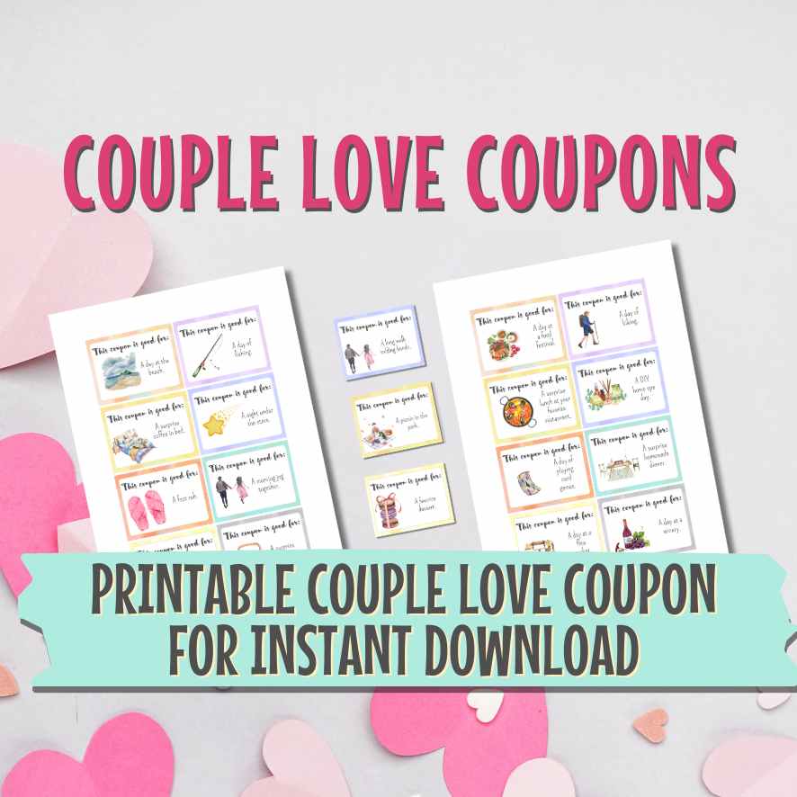 120 COUPLE LOVE COUPONS PRINTABLE GAME - Image 3