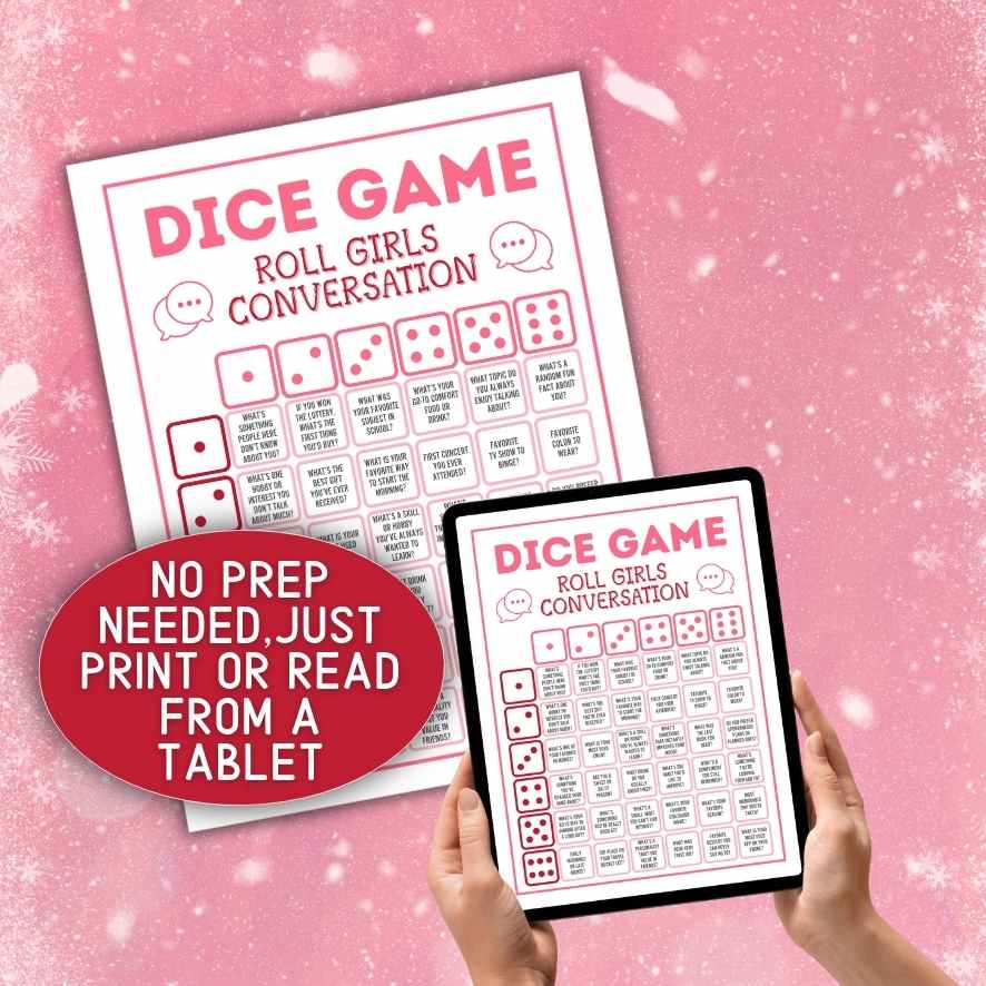 DICE GIRL´S CONVERSATION GAME PRINTABLE - Image 3
