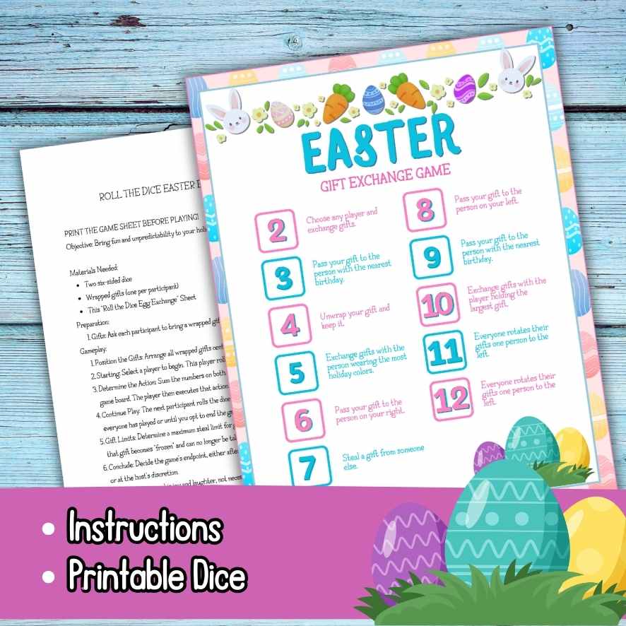 EASTER DICE GAME GIFT EXCHANGE - Image 3