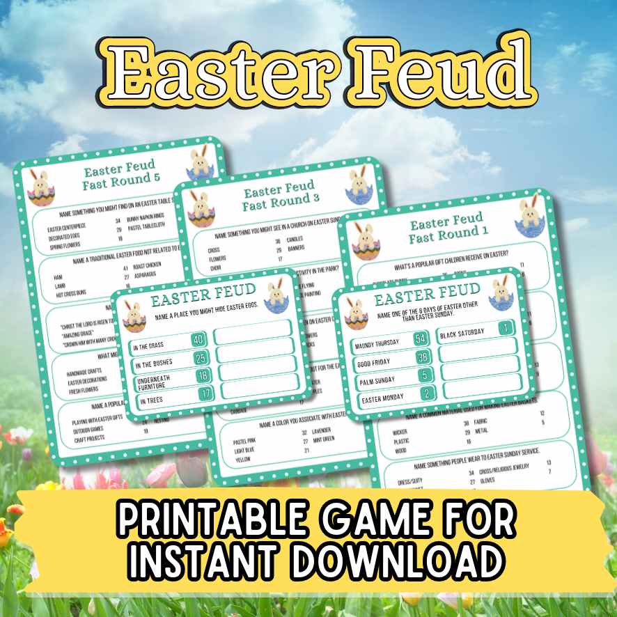 EASTER FEUD GAME PRINTABLE - Image 3