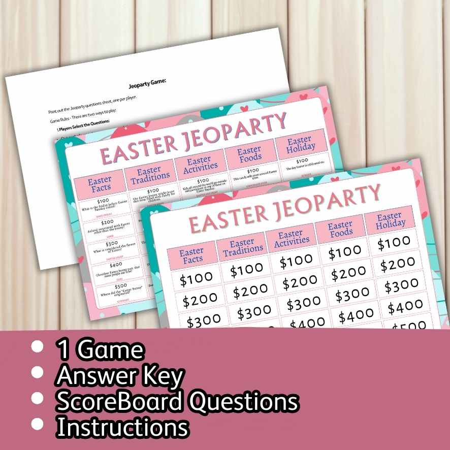 EASTER GAME JEOPARDY PRINTABLE - Image 3