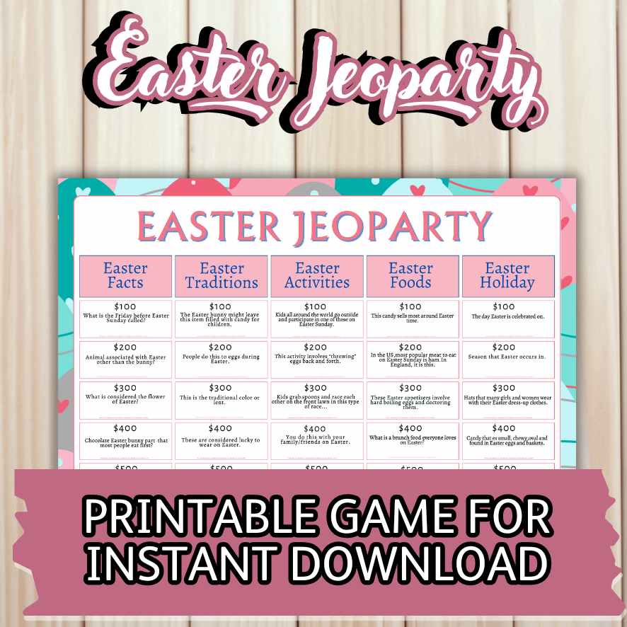 EASTER GAME JEOPARDY PRINTABLE - Image 5