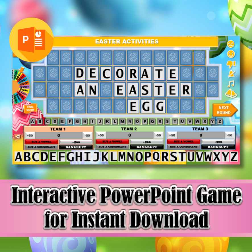 EASTER GAME SPIN THE WHEEL POWERPOINT - Image 3