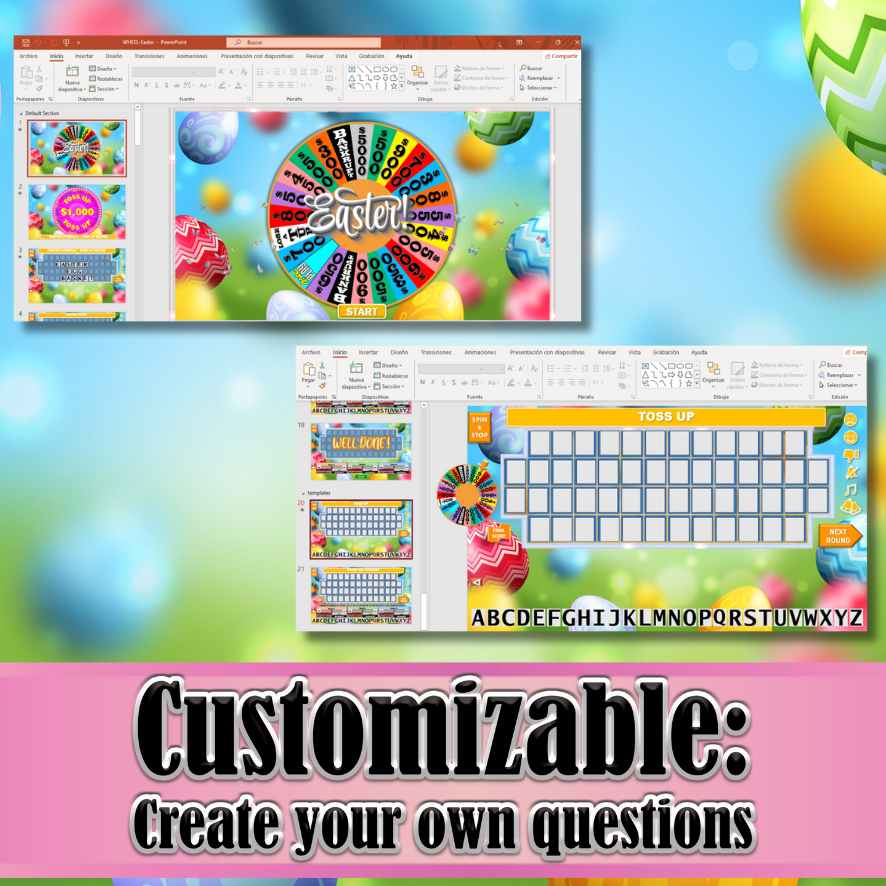 EASTER GAME SPIN THE WHEEL POWERPOINT - Image 6
