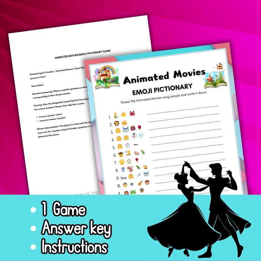 EMOJI GAME ANIMATED MOVIES PRINTABLE - Image 3