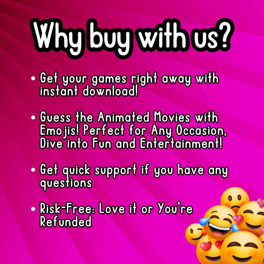 EMOJI GAME ANIMATED MOVIES PRINTABLE - Image 5