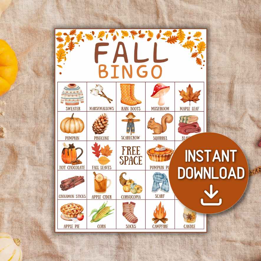 FALL BINGO CARDS PRINTABLE - Image 4