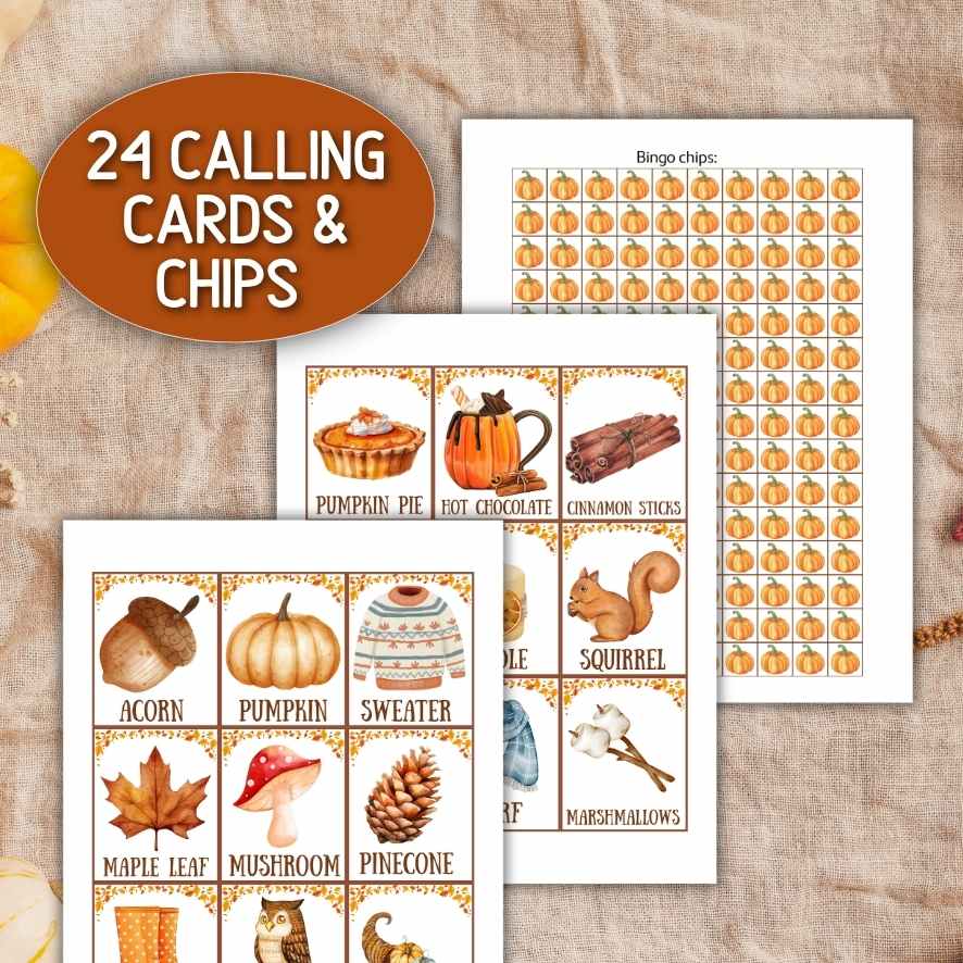 FALL BINGO CARDS PRINTABLE - Image 6