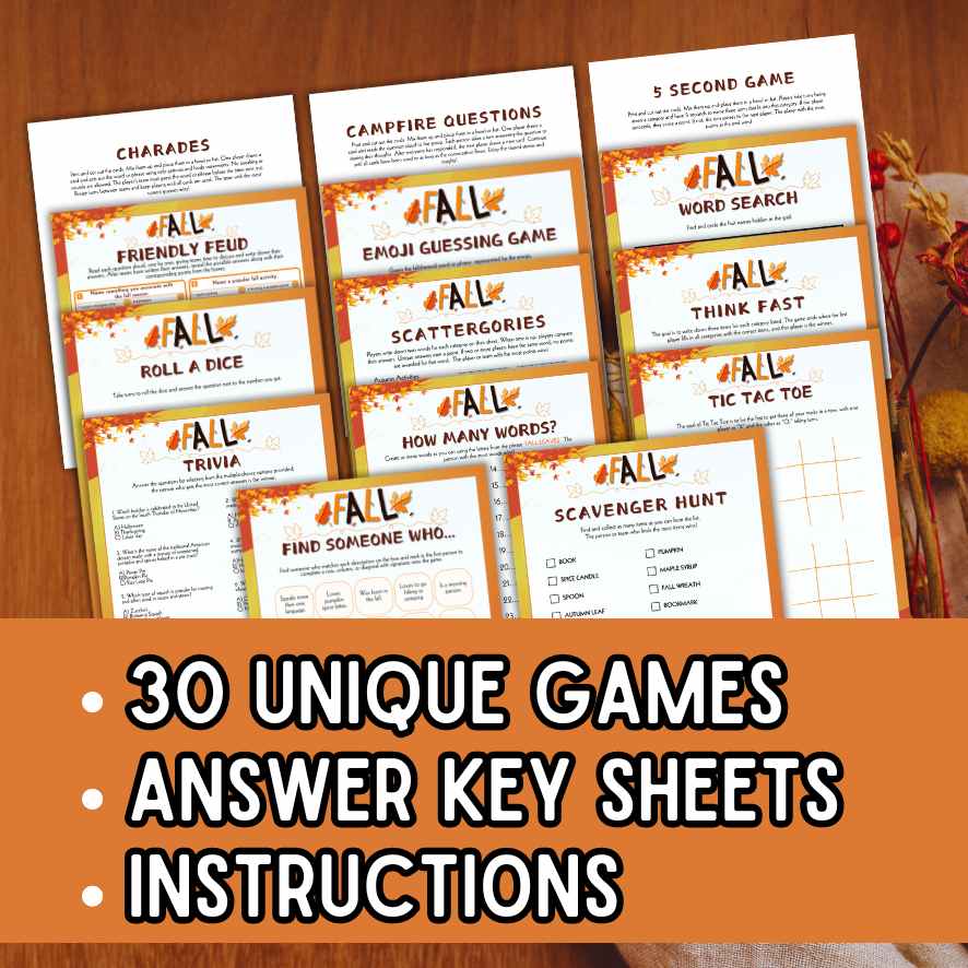 FALL GAMES PRINTABLE BUNDLE - Image 3